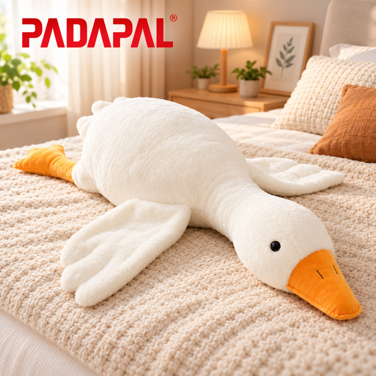 40-Inch Large Goose Plush – Ultra Soft & Cuddly Stuffed Animal Pillow.