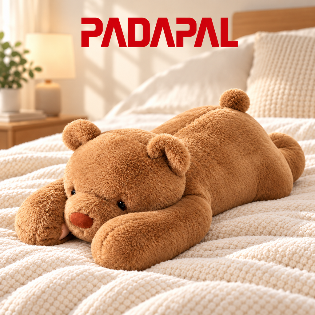 40-Inch Large Bronze Teddy Bear Plush – Ultra Soft & Cuddly Body Pillow.