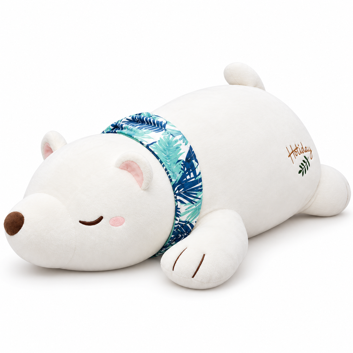 40-Inch Large Sleeping Polar Bear Plush – Ultra Soft & Cuddly Body Pillow.