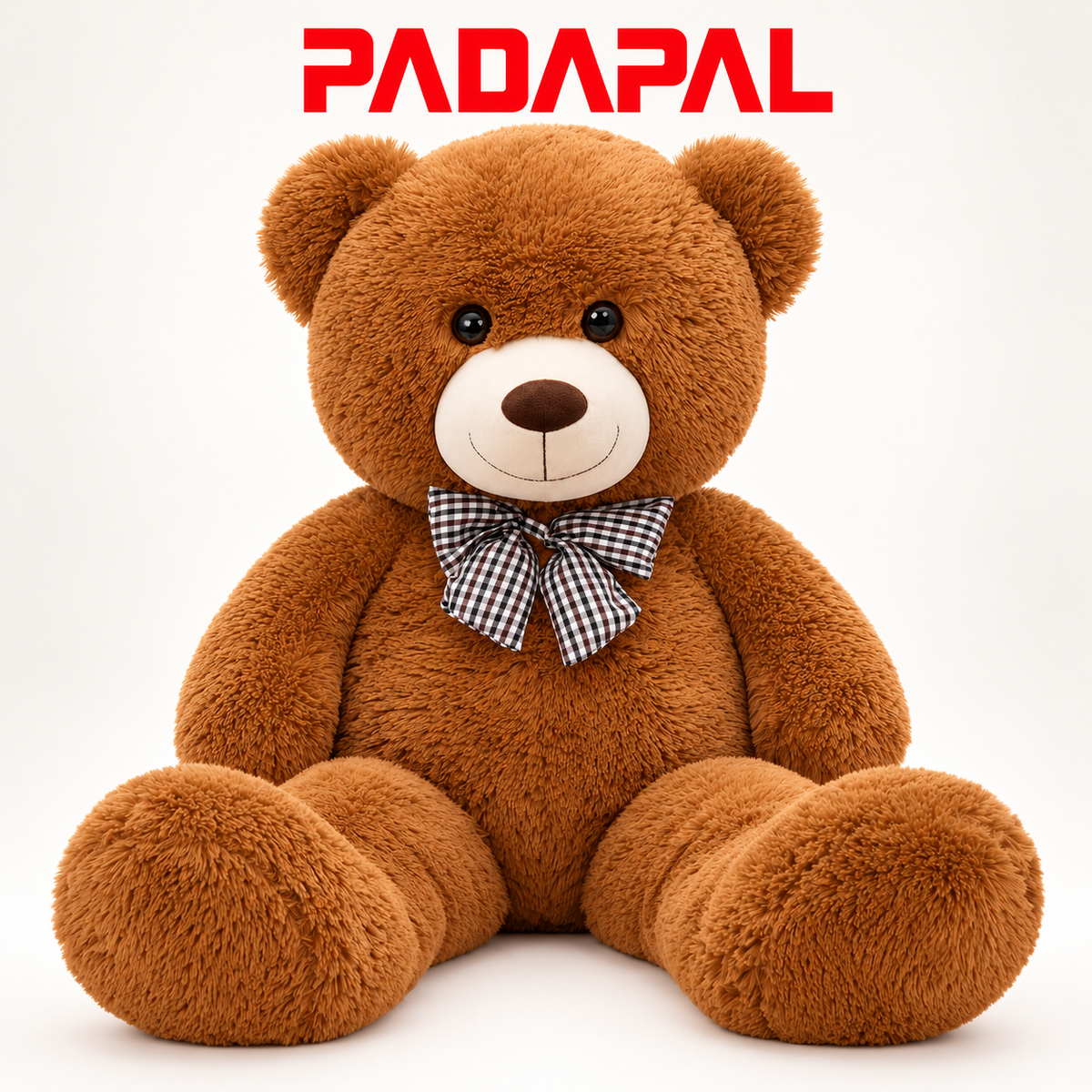 Giant 71-Inch Teddy Bear Plush | Ultra Soft 6-Foot Brown Stuffed Teddy Bear with Bow Tie.
